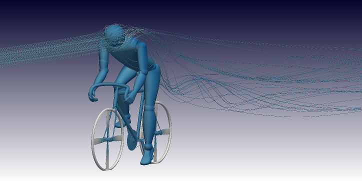 Bicycle OpenFOAM CFD simulation