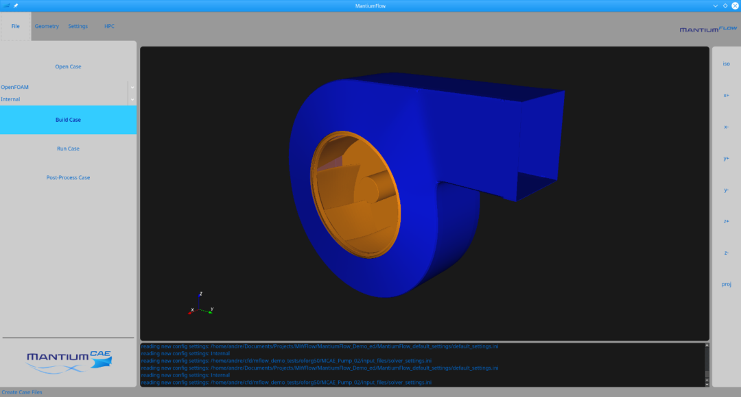 Build case for cfd simulation of fan