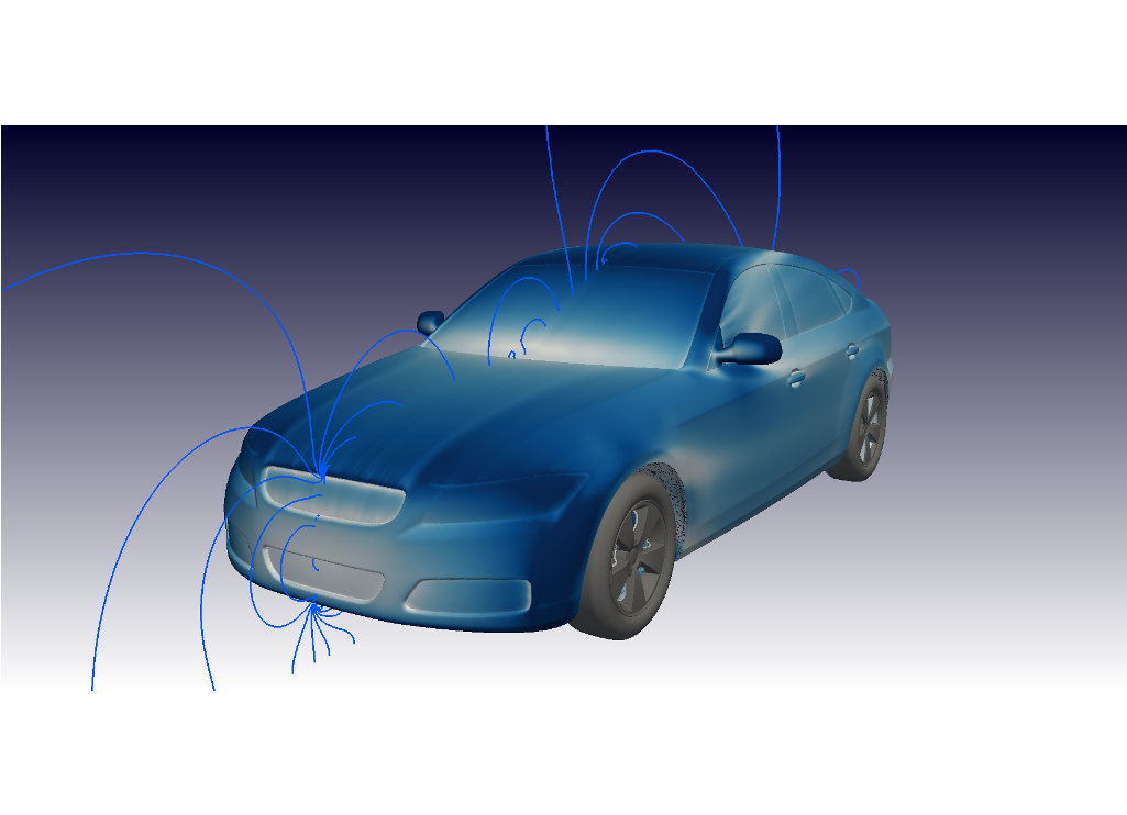 CFD Simulation Car DrivAER Surface Pressure